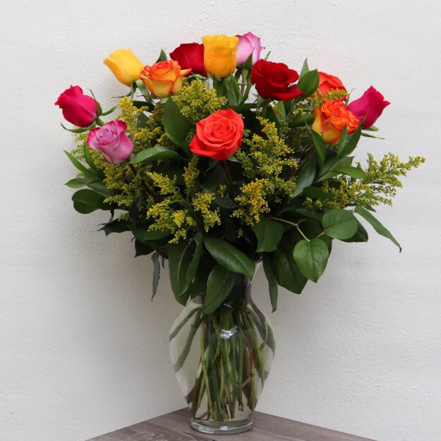 Dozen Mixed Color Roses